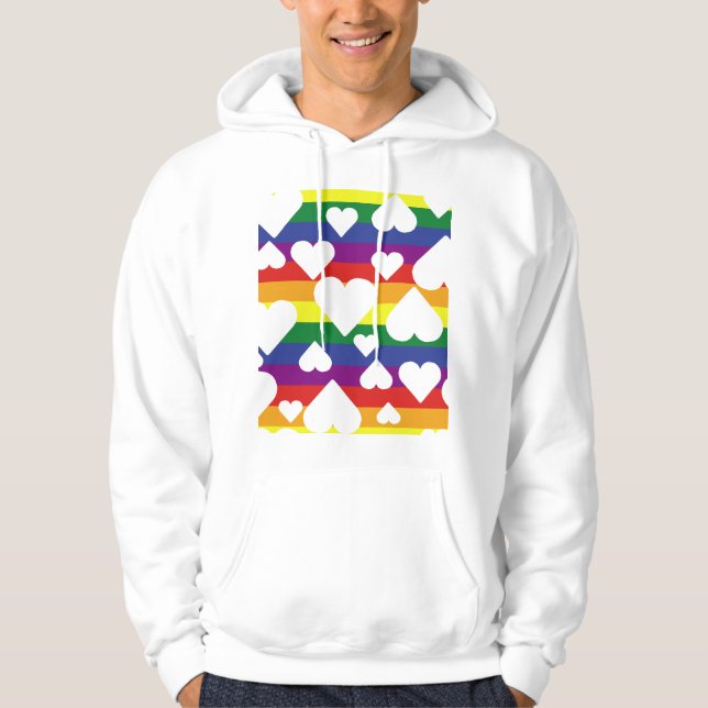 Sweat - shirt à capuche Rainbow Chest (Devant)