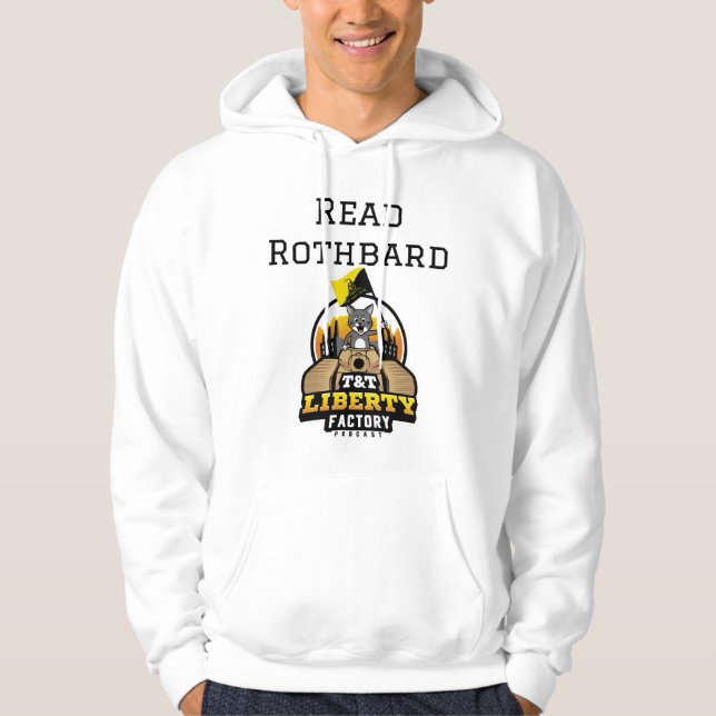 sweat - shirt à capuche "Read Rothbard" par T&T Li (Devant)
