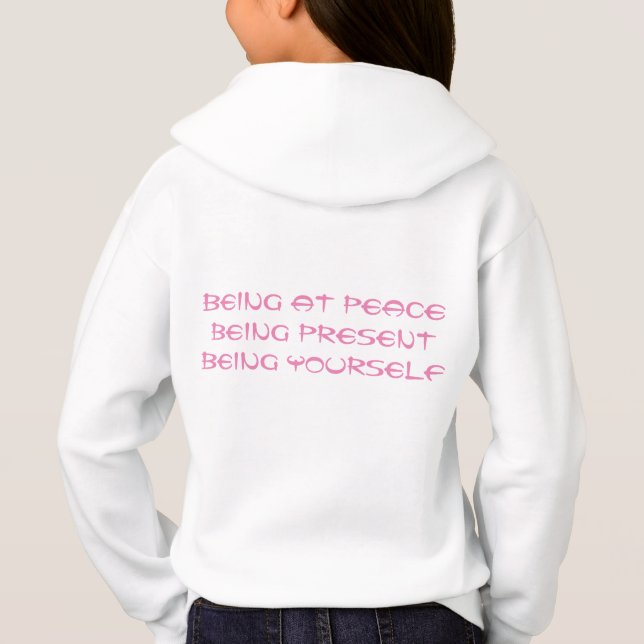Sweat - shirt à capuche Rose de la paix (Dos)