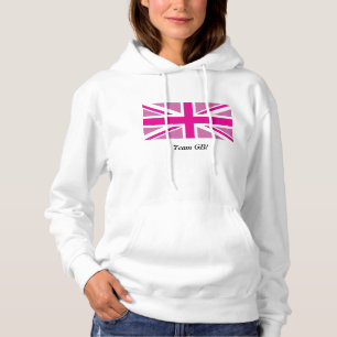 Sweat - shirt à capuche rose d'ouatine