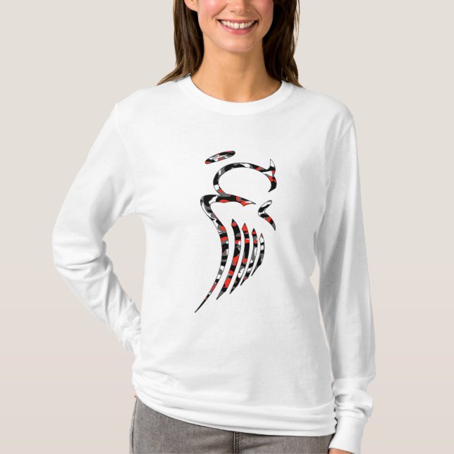 Sweat - shirt à capuche rouge d'ange de Camo des (Devant)