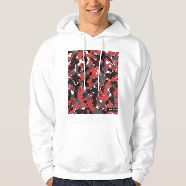Sweat - shirt à capuche rouge de technologie de (Devant)