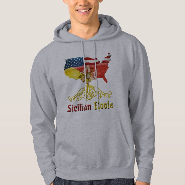 Sweat - shirt à capuche sicilien des racines améri (Devant)