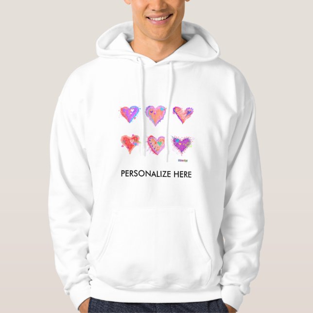 Sweat - shirt à capuche, Sueurs - Pop Art Crazy He (Devant)