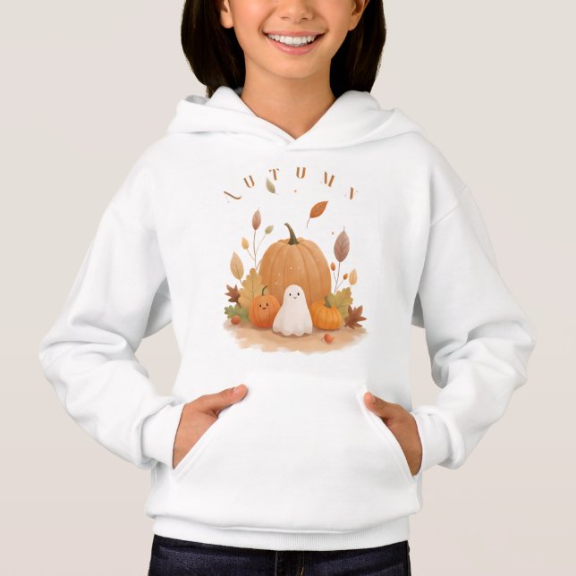 Sweat - shirt à capuche Sweatshirt mignon imprimé  (Devant)