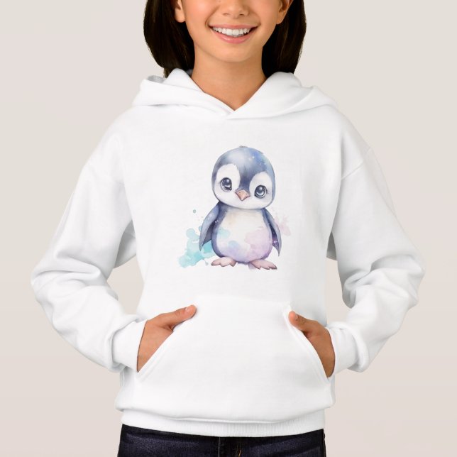 Sweat - shirt à capuche T-shirt bébé Penguin pour  (Devant)