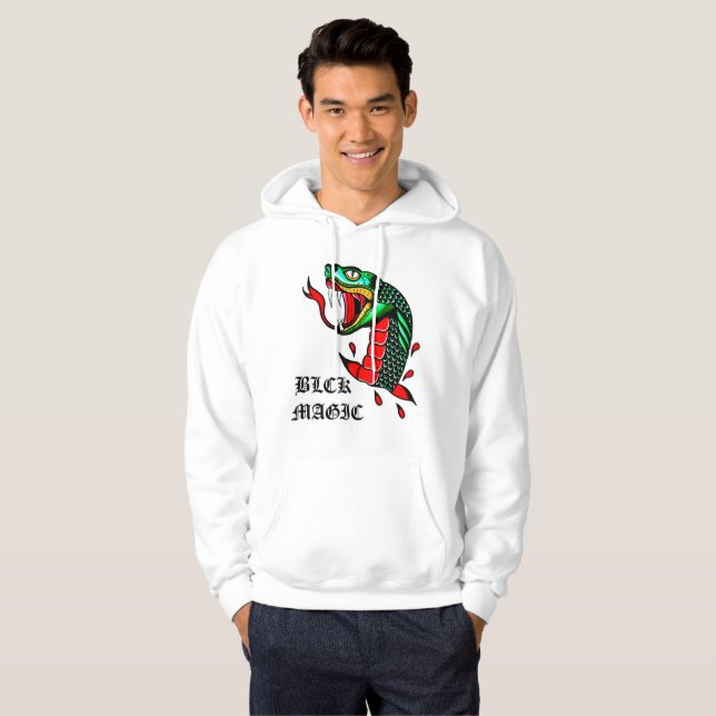 Sweat - shirt à capuche traditionnel blanc de (Devant entier)