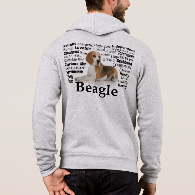 Sweat - shirt à capuche Traits beagles (Dos)