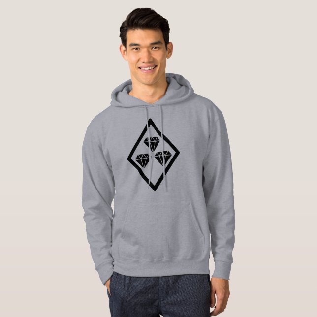 Sweat - shirt à capuche triple de diamant (Devant entier)