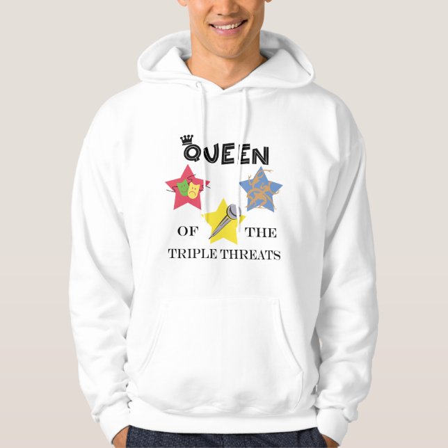 Sweat - shirt à capuche triple de la Reine Lite de (Devant)
