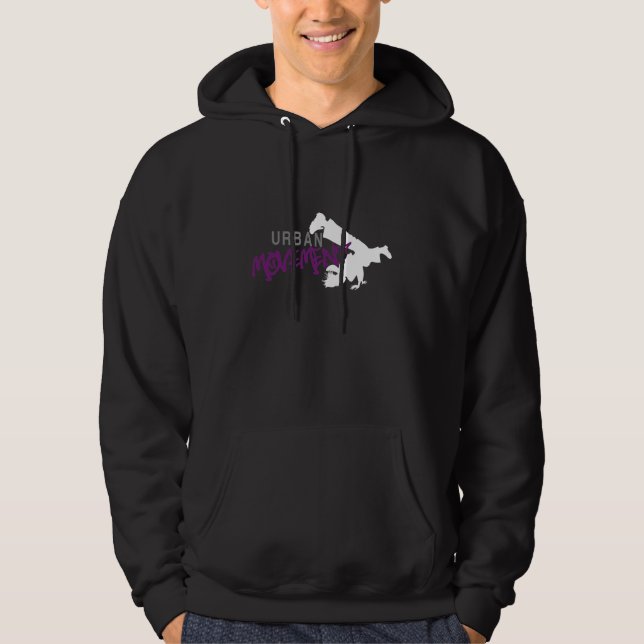 Sweat - shirt à capuche urbain de mouvement - (Devant)
