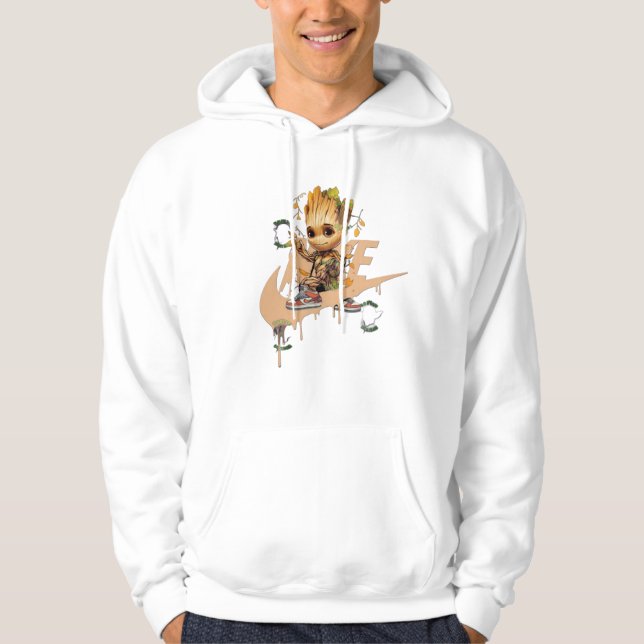 Sweat - shirt à capuche vague design (Devant)