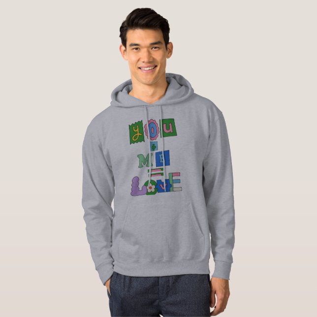 Sweat - shirt à capuche valentine's day pour cadea (Devant entier)