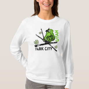 Sweat - shirt à capuche vert de dames de skieur d