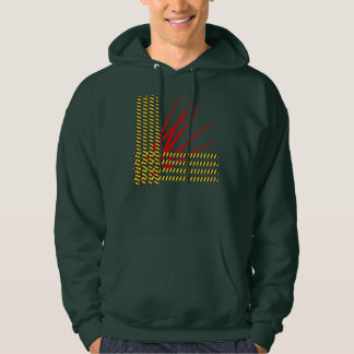 Sweat - shirt à capuche vert jaune rouge DANGEREUX