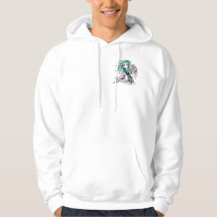 Sweat - shirt à capuche violet d'ange de tatouage
