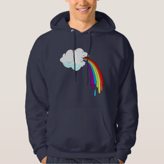 Sweat - shirt à capuche vomissant d'arc-en-ciel de