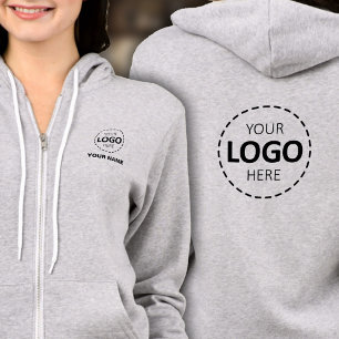 Sweat - shirt à capuche zip complet - Logo avant e