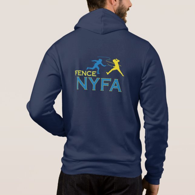 Sweat - shirt à capuche zip de clôture NYFA (Dos)