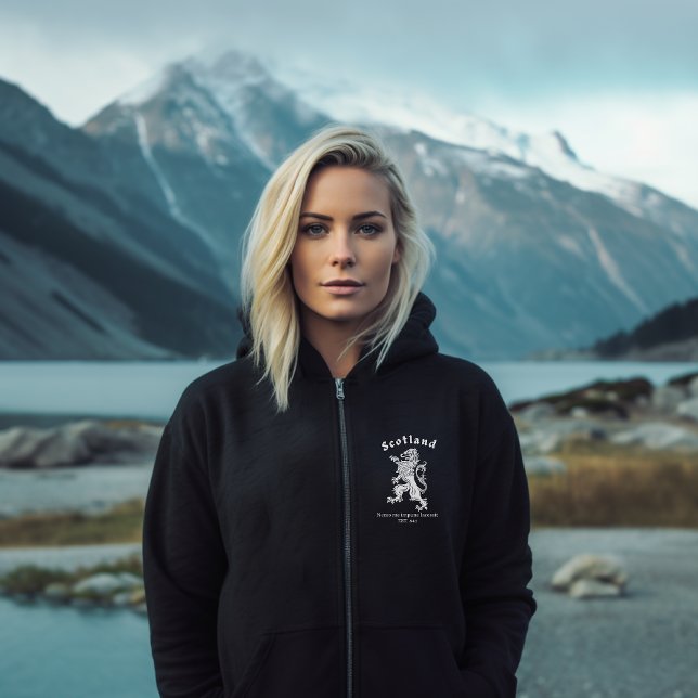 Sweat - shirt à capuche Zip écossais, Lion rampant (Créateur téléchargé)