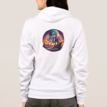 Sweat - shirt à capuche zip féminine de licorne po