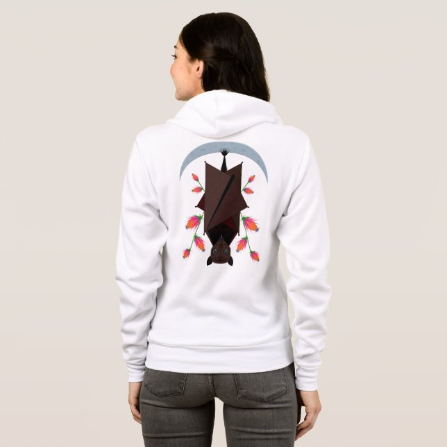 Sweat - shirt à capuche Zip Fox volant (Dos entier)