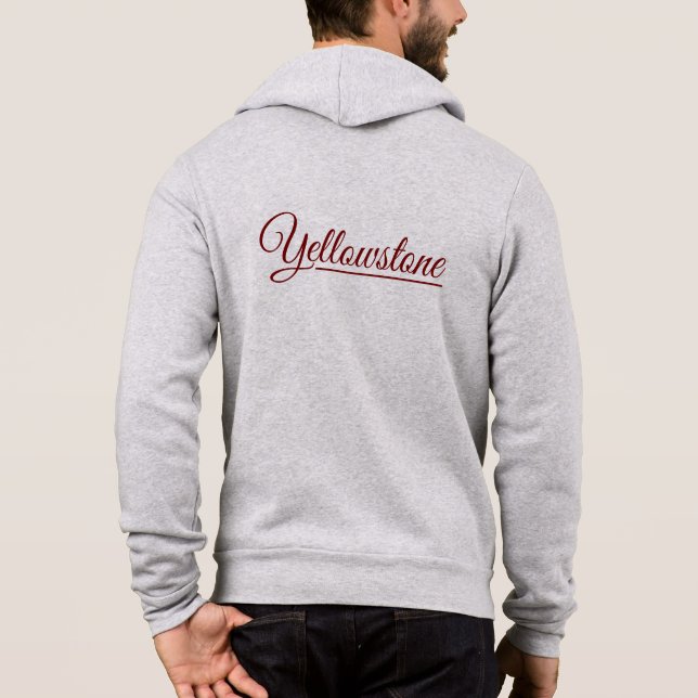Sweat - shirt à capuche Zip Homme-Yellowstone (Dos)