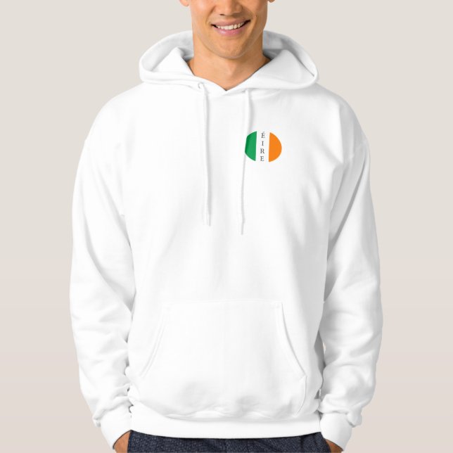 Sweat - shirt à capuche zip irlandais - Drapeau ov (Devant)