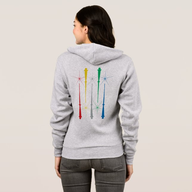 Sweat - shirt à capuche zip Magic Wands (Dos entier)