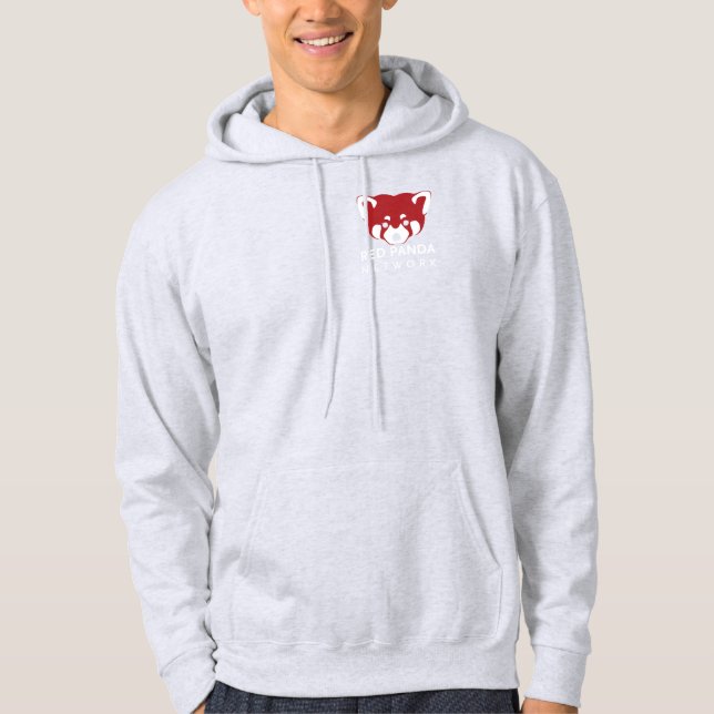Sweat - shirt à capuche Zip Réseau Panda Rouge - D (Devant)