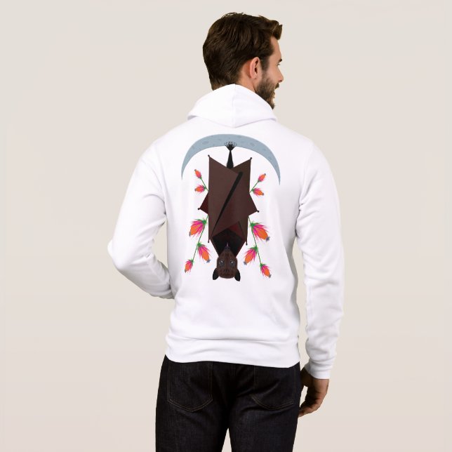 Sweat - shirt à capuche Zip Unisex Fox volant (Dos entier)