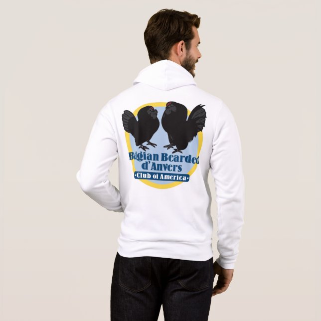 Sweat - shirt à capuche Zip-up Homme avec logo Col (Dos entier)