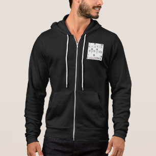 Sweat - shirt à capuche zippé avec diagrammes de c