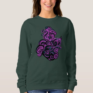 Sweat shirt bleu motif Ex-voto Seraphinite