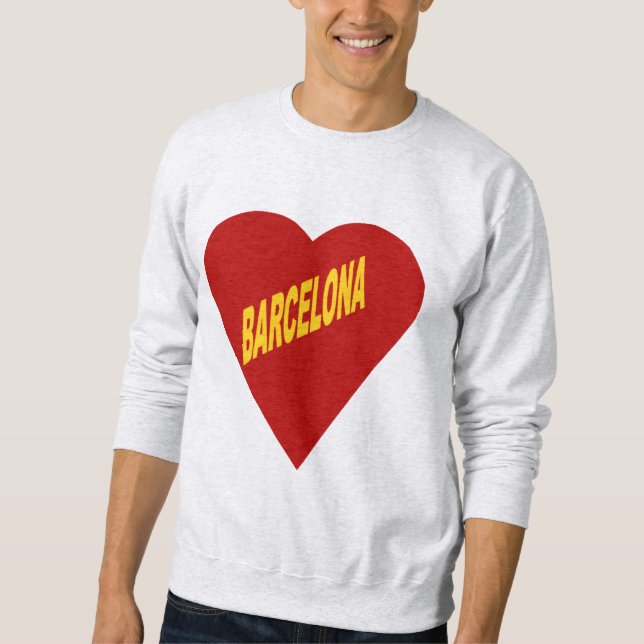Sweat shirt cendre  BARCELONA (Devant)