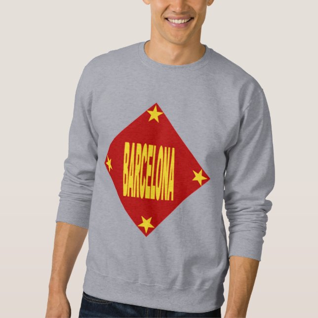 Sweat shirt gris Design BARCELONA (Devant)
