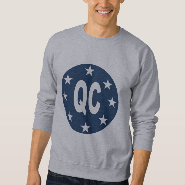 Sweat shirt gris  DESIGN QUEBEC (Devant)