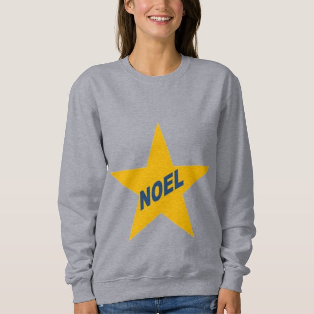 Sweat shirt grise femme ETOILE  NOEL (Devant)