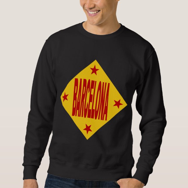 Sweat shirt noire BARCELONA (Devant)