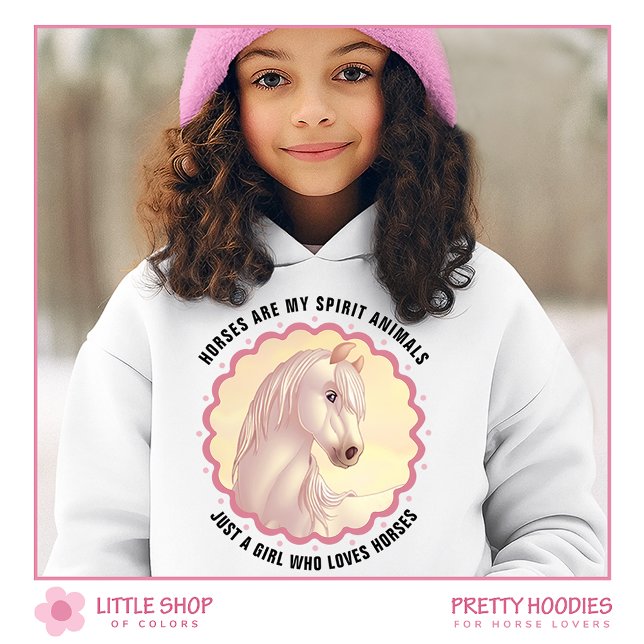 Sweat-shirt Personnalisable pour Fille au Cheval B (Créateur téléchargé)