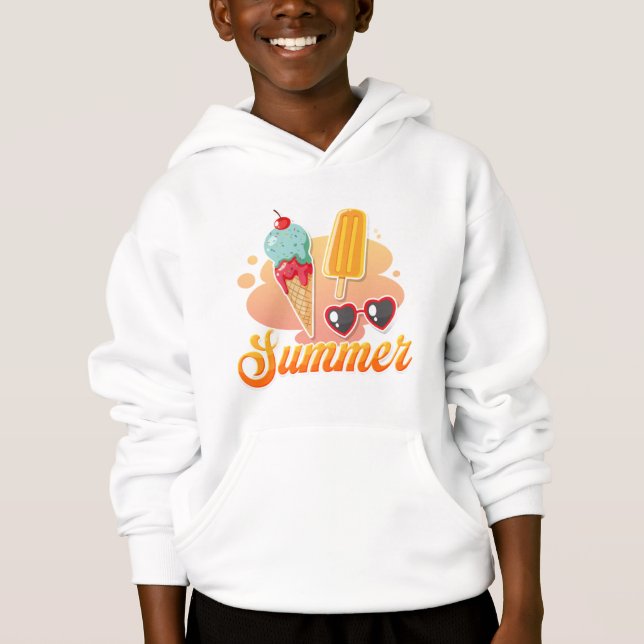 Sweat - shirts à capuche de la vibe estivale (Devant)