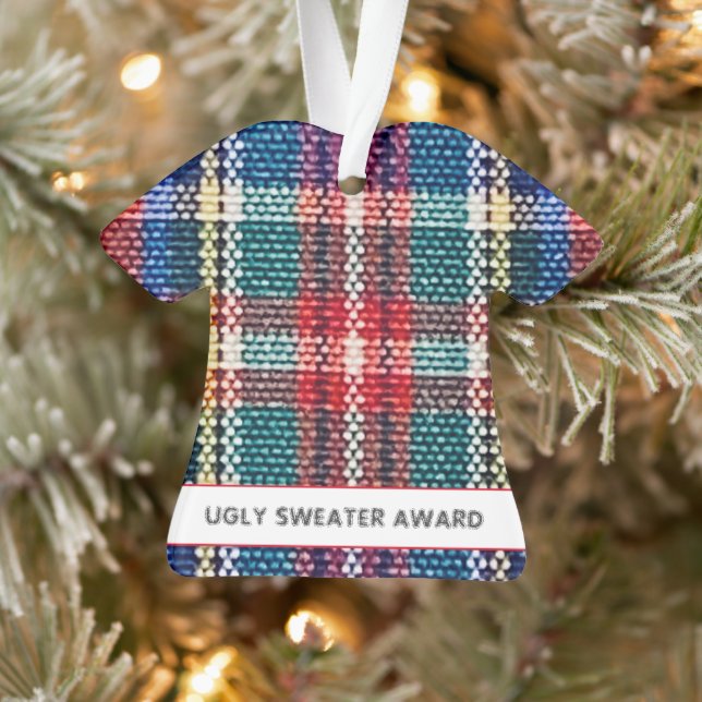 Sweater Award Coloré Plaid Year Fun Party (Arbre)