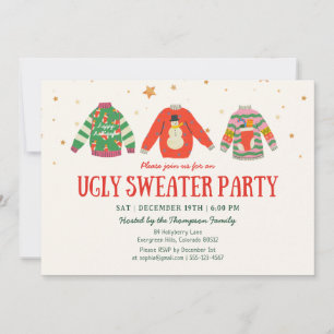 Sweater moche, Invitation de fête de vacances