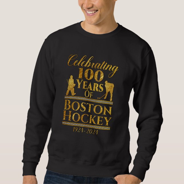 Sweatshirt 100 Ans De Hockey À Boston (Devant)