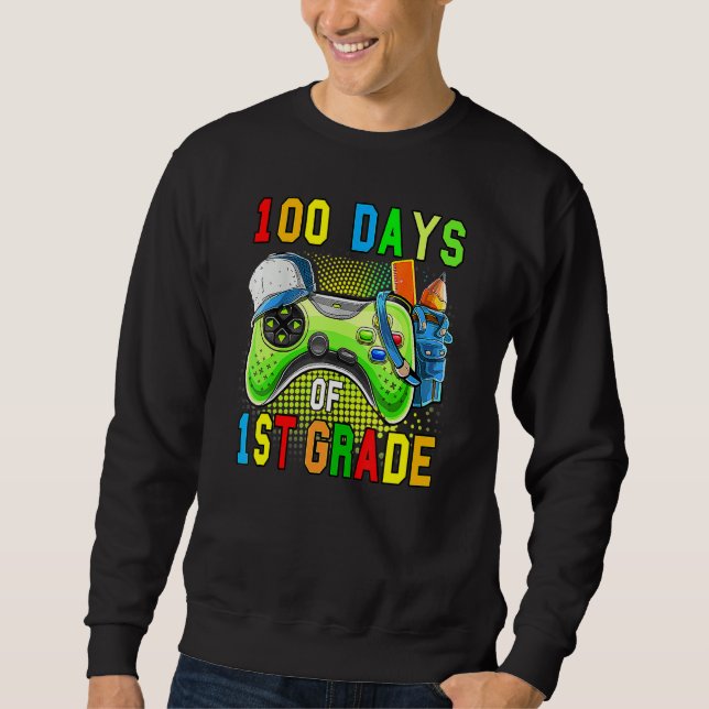 Sweatshirt 100 Days Of First Grade Level Unlocked 100 Days Of (Devant)
