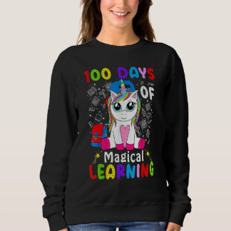 Sweatshirt 100 Days of Magical Learning School Smarter Dabbin