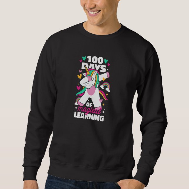 Sweatshirt 100 Days of Magical Learning Teaching School Kid U (Devant)