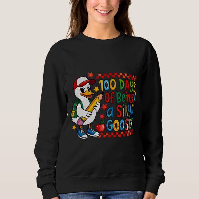 Sweatshirt 100 Days of School Boys Goose | Cute School (Devant)