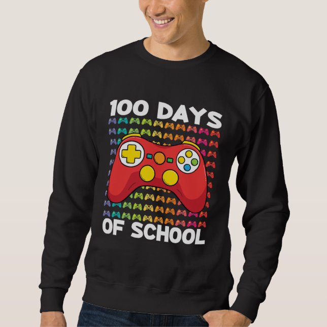 Sweatshirt 100 Days of School Gamer Boy Costume Outfit Game C (Devant)