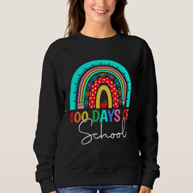 Sweatshirt 100 Days Of School Teacher Kids 100th Day Of Schoo (Devant)